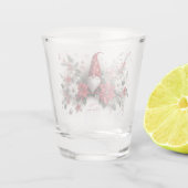 Verre A Shot Joyeux Noël Gnome et Poinsettias