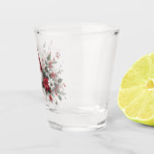 Verre A Shot Joyeux Noël Gnome et Poinsettias (Droite)