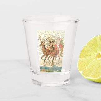 Verre A Shot Joyeux Noël (Père Noël et son renne)