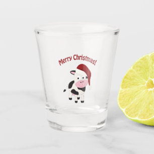 Verre A Shot Joyeux Noël Père Noël Vache