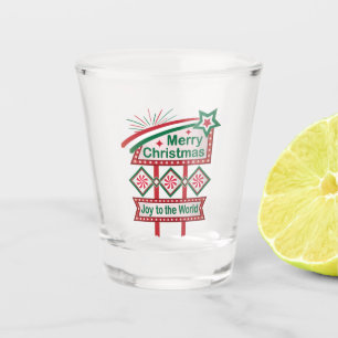 Verre A Shot Joyeux Noël Rétro Marquee – Joie au Monde