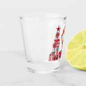 Verre A Shot Joyeux Noël SlipperyJoe cadeau blanc rouge argent (Gauche)
