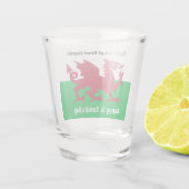 Verre A Shot Joyeux St. David's Day Red Dragon Gallois Drapeau (Dos)