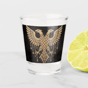 Verre A Shot Jumeau Doré Corbeau Mythologie Nordique Noir