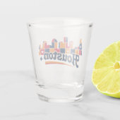 Verre A Shot Jumelage Skyline de Houston (Dos)