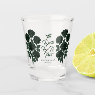 Verre A Shot Jusqu'à ce que la mort nous sépare Rose verte Mari