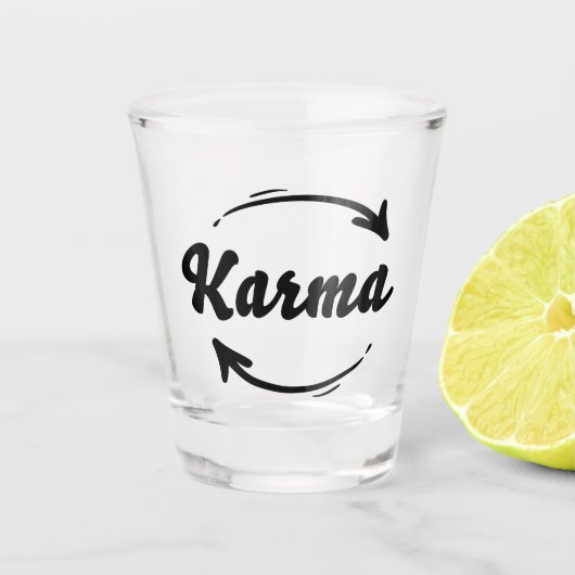 Verre A Shot Karma Ce Qui Se Passe Autour De Citation Noire (Devant)