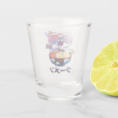 Verre A Shot Kawaii Chat Manger Des nouilles Ramen (Dos)
