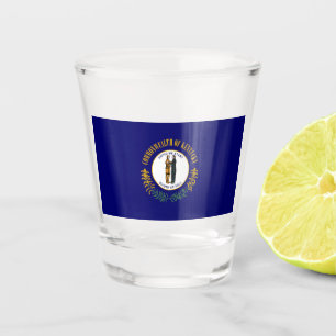Verre A Shot Kentucky : Commonwealth Bluegrass Drapeau de l'Éta