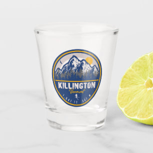 Verre A Shot Killington Vermont Retro Sunset Ski Souvenirs 80s