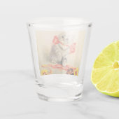Verre A Shot Kitten avec ruban rouge (Dos)