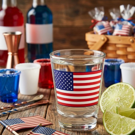 Verre A Shot La Bannière étoilée