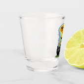 Verre A Shot La brasse de sorcière humoristique avec cauldron b (Gauche)