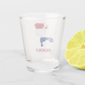 Verre A Shot La campagne Pays-Bas Flag Map (Dos)