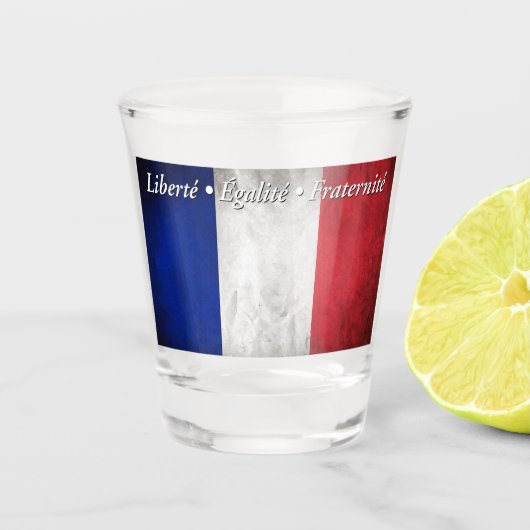 Verre A Shot La devise nationale de France (Devant)