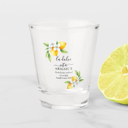 Verre A Shot La Dolce Vita Bachelorte méditerranéenne week-end (Devant)