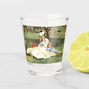 Verre A Shot La famille Monet dans son jardin Edouard Manet