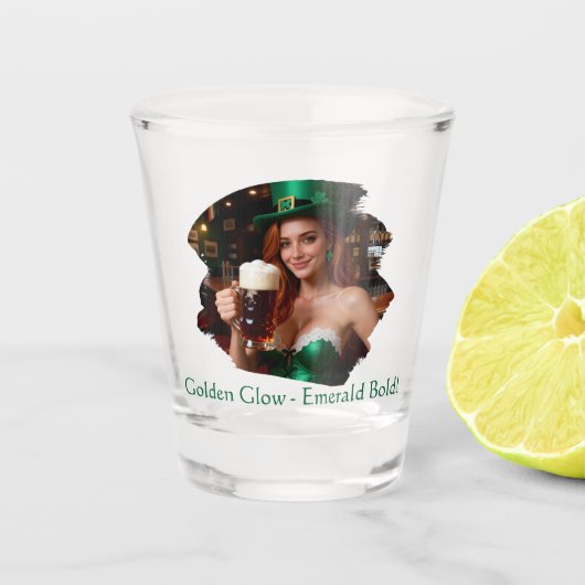 Verre A Shot La Nuit Verte de Maeve Pub Emerald Lumineux St Pat (Devant)