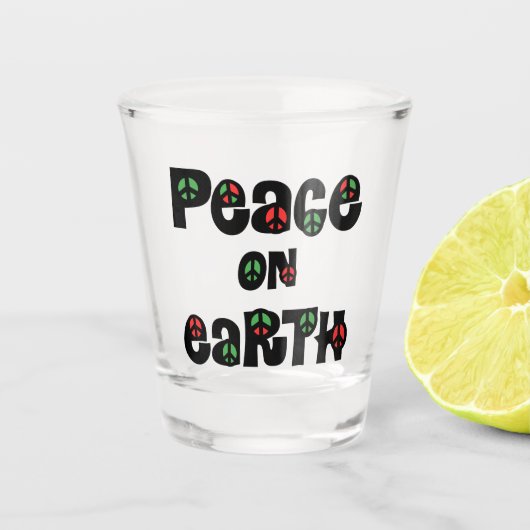 Verre A Shot La Paix sur Terre Noël (Devant)