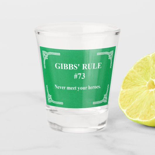 Verre A Shot la règle 73 de Gibbs (Devant)