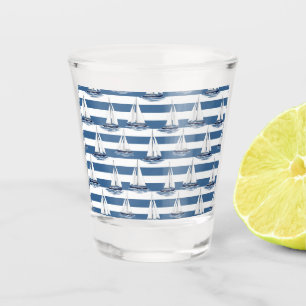 Verre A Shot La vie côtière Océans bleus