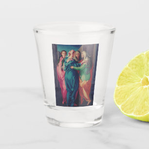 Verre A Shot La Visitation par Pontormo Art Fin Maniériste