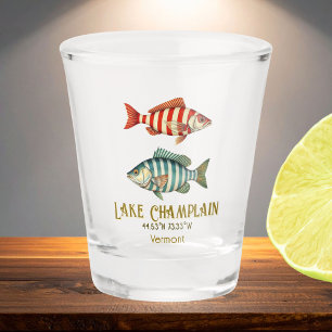 Verre A Shot Lac Champlain Vermont New York nautique poisson