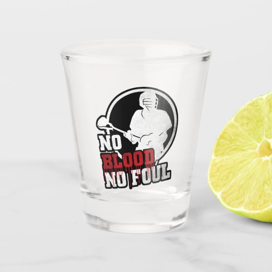 Verre A Shot Lacrosse Pas De Sang Pas De Faux (Devant)