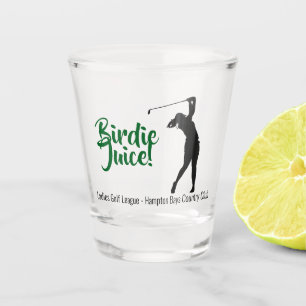 Verre A Shot Lady Golfer Birdie Shot Congrats Verre