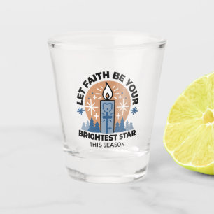 Verre A Shot Laisser la foi briller : Thème hiver