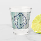 Verre A Shot Lake Life & Preserver Blue Wood (Devant)