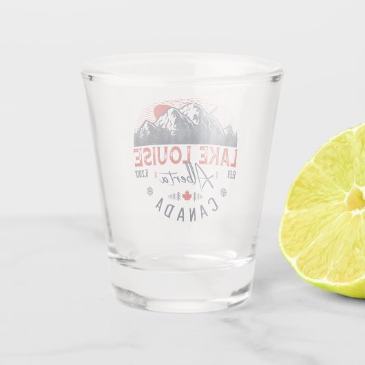Verre A Shot Lake Louise Alberta Canada Travel Ski Souvenirs (Dos)