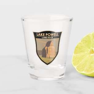 Verre A Shot Lake Powell Lone Rock Travel Art Vintage