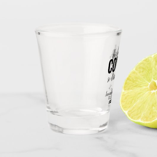 Verre A Shot L'alcool tue COVID Funny Mariage FAVOR Shot Glass (Gauche)