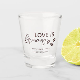 Verre A Shot L'amour brasse du café Thème Fête des mariées