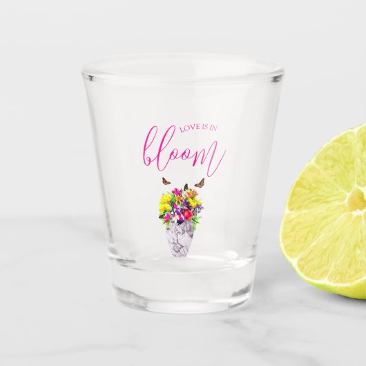 Verre A Shot L'amour dans la floraison Mariage (Devant)