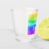 Verre A Shot L'amour est Amour Gay pride Monogramme Aquarelle a (Gauche)
