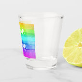 Verre A Shot L'amour est Amour Gay pride Monogramme Aquarelle a (Droite)