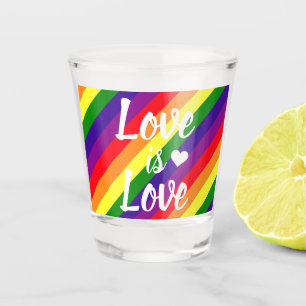 Verre A Shot L'amour est l'amour Gay pride arc-en-ciel