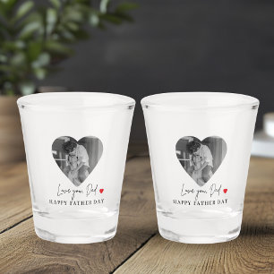 Verre A Shot L'Amour Personnalisé Papa Photo Cadeau fête des