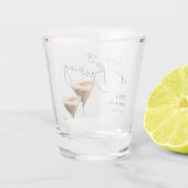 Verre A Shot L'amour se prépare Élégant Shower de Mariée (Dos)