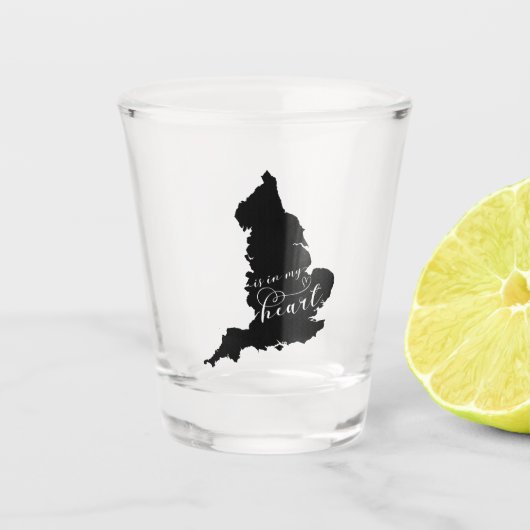 Verre A Shot L'Angleterre est dans mon coeur (Devant)