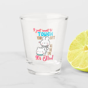 Verre A Shot Lapin Mignon Drôle Je Veux Juste Toucher Ton Derri