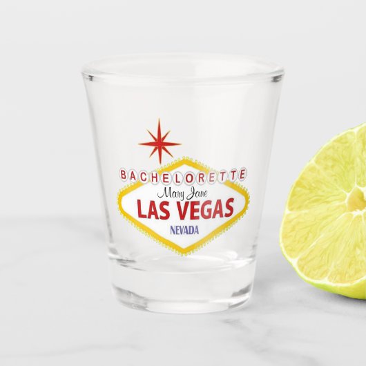 Verre A Shot Las Vegas Bachelorette personnalisée (Devant)