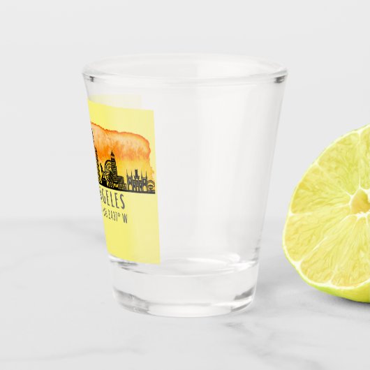 Verre A Shot Latitude et longitude de Los Angeles Skyline (Droite)