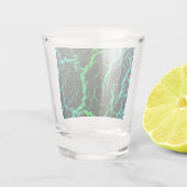 Verre A Shot Lave spatiale fissurée - Cyan/Vert (Dos)