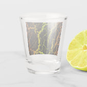 Verre A Shot Lave spatiale fissurée - Orange/Lime (Dos)