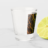 Verre A Shot Lave spatiale fissurée - Orange/Lime (Gauche)