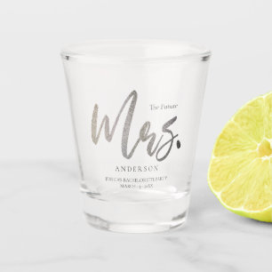 Verre A Shot L'avenir Mme Mariage La Parties scintillant d'arge