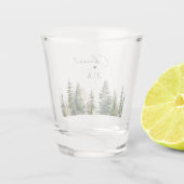 Verre A Shot L'aventure attend mariage des pins de la forêt (Dos)